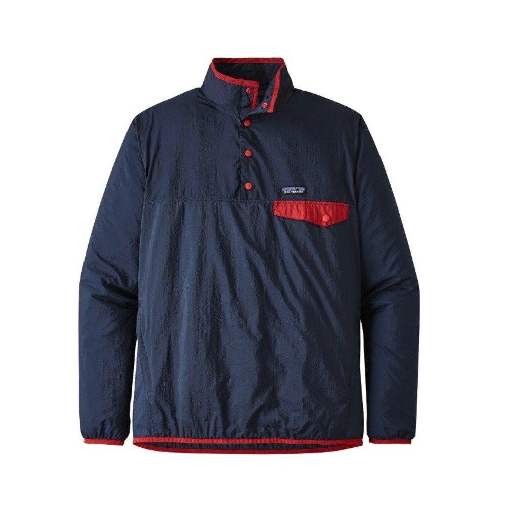 Patagonia Houdini Snap-T Pullover Jacket Men's Medium Stone Blue W/New Navy
